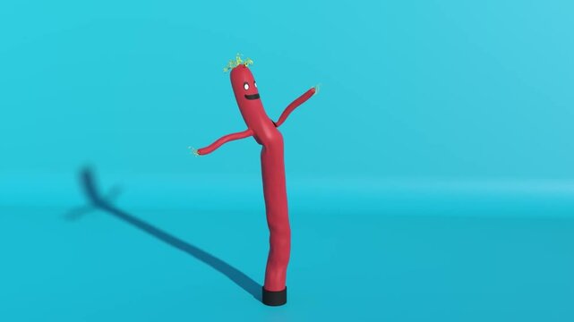 Inflatable man for advertising