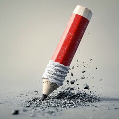 Obraz premium Broken Pencil Stub Symbolizing Destruction and Creative Challenges