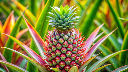 Obraz premium Ripe pineapple fruit. Ripe pineapple on white background