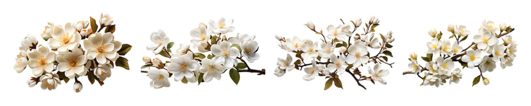Set, collection of Mahua Flower isolated on transparent background.