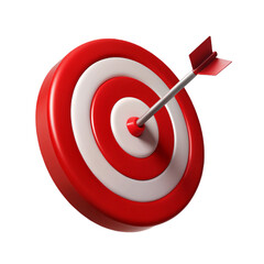 Red and White Target with Arrow in the Bullseye