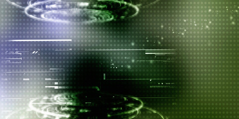 2d illustration Abstract futuristic electronic circuit technology background
