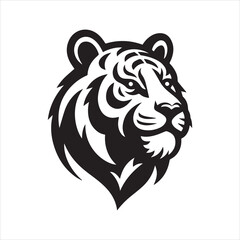 tiger simple logo, vector, iillustration