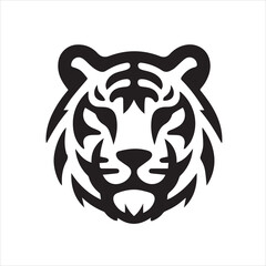 tiger simple logo, vector, iillustration