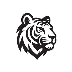 tiger simple logo, vector, iillustration
