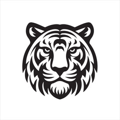 tiger simple logo, vector, iillustration