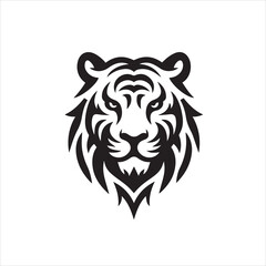 tiger simple logo, vector, iillustration