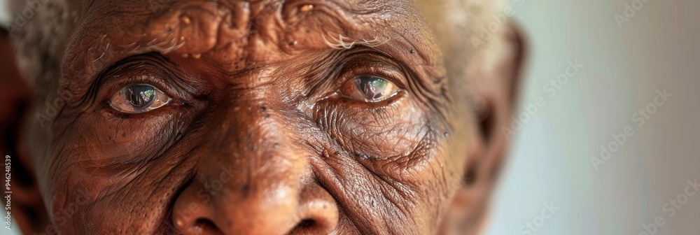 Poster Elderly men from different ethnic groups display profound wisdom and tranquility in their expressions, highlighting the beauty of diverse cultures and experiences. Generative AI