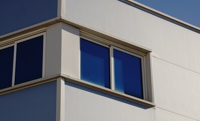windows in the facade of an industrial building