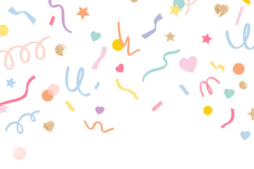 Border png with cute confetti pattern transparent background