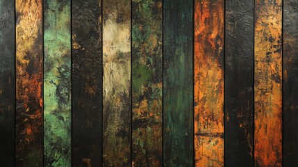 Layered Abstract Panels. Textured Vertical Rectangles in Earth Tones