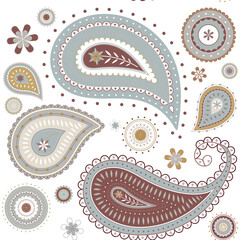 Indian paisley background png transparent, abstract floral pattern