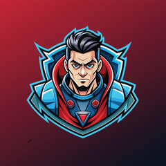 Man mascot logo icon vector design astronaut shape