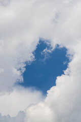 White clouds in the sky