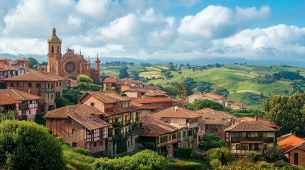 Fototapeta premium Picturesque Comillas in Cantabria