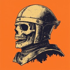 A Skull in a Knight's Helmet