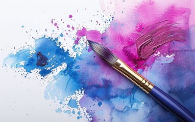 Obraz premium Ink flat design top view calligraphy theme water color vivid