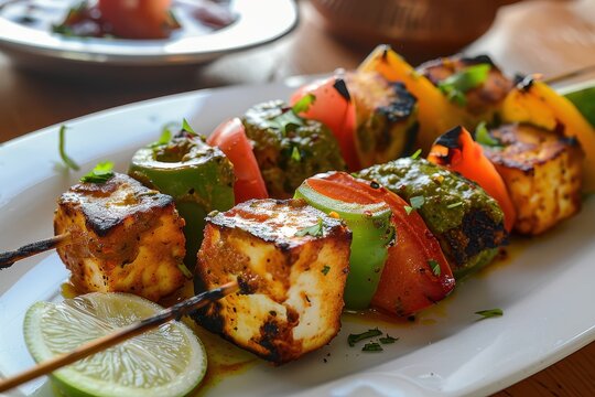 Paneer tikka a popular Indian vegetarian appetizer
