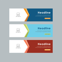 Modern web banner design template 