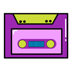 colorful vintage cassette tape