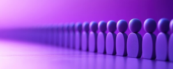 Fototapeta premium HR benefits strategy, clear policies, employee retention, compliance-driven, modern solutions, purple background, text space.