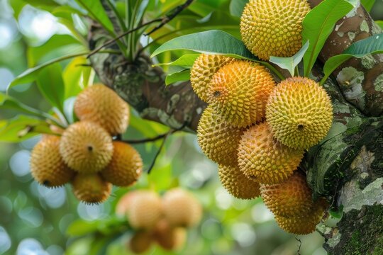 Shutterstock picture of Artocarpus lacucha shows details of tropical fruit tree Also called monkey jack it is in the Moraceae family