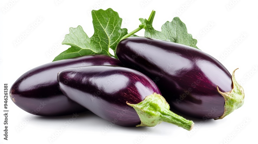 Wall mural Isolated eggplants