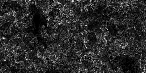 Abstract Dark Marble Texture with Intricate White texture. Dark texture of rough rock texture. Sandy wrinkled background in the dark, black surface. Black camouflage background dirty