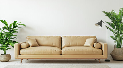 Fototapeta premium Beige Sofa Living Room.