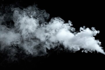 Naklejka premium White smoke on black background