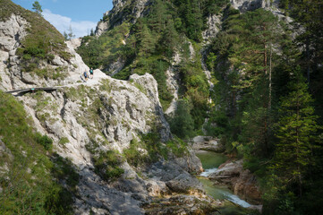 Bergwanderer im Naturpark Ötschergräben
