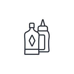 condiments icon. vector.Editable stroke.linear style sign for use web design,logo.Symbol illustration.