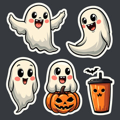 Ghost Halloween concept vector image 