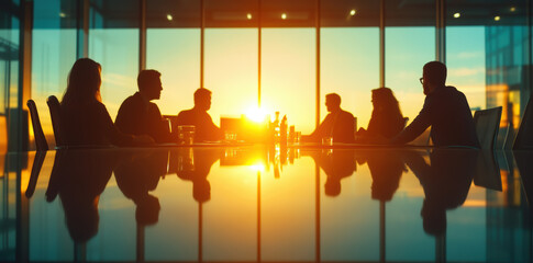 Silhouettes Meeting Sunset.