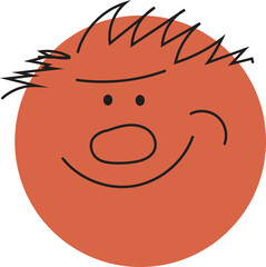 Circle abstract comic Faces with various Emotions