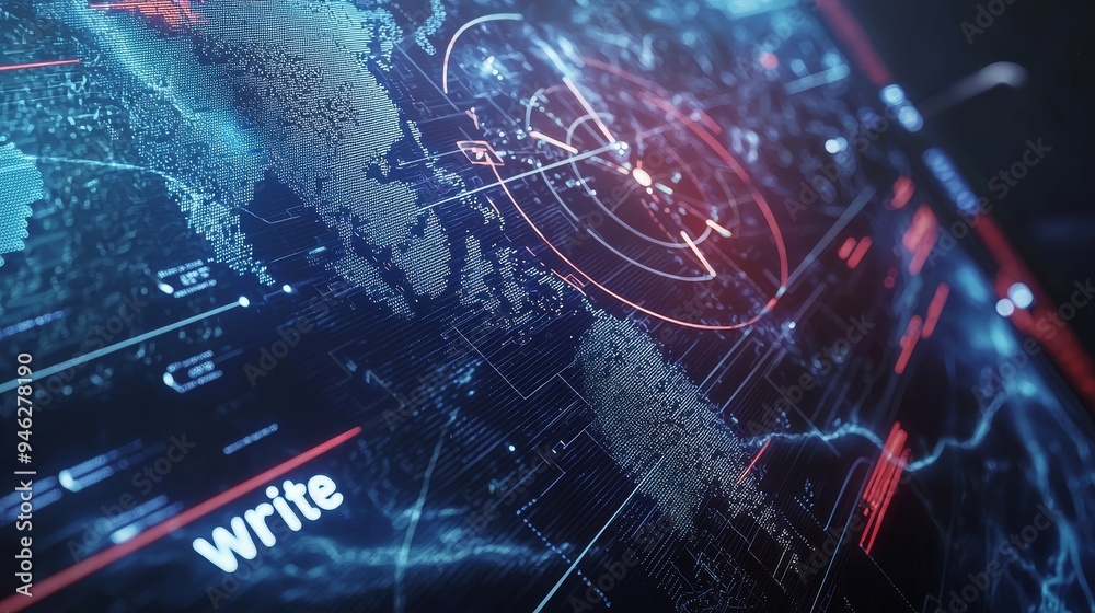 Aufkleber with a sonar target on a map, the hud shows the location of the target, the terrain surface, and its