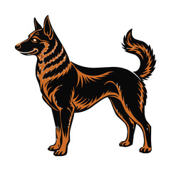 Large dog svg vector illustration images.