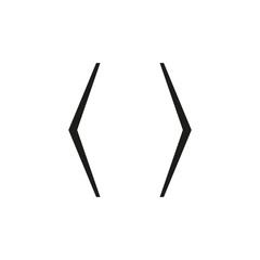 The bracket icon. A simple flat vector illustration on a white background