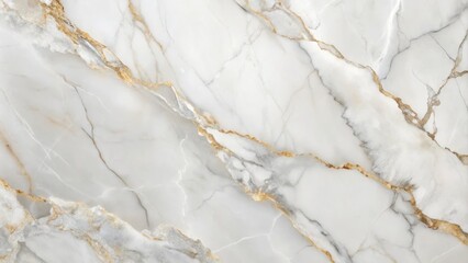 Fototapeta premium A polished white marble surface with subtle veins creates a luxurious and sophisticated background, ideal for showcasing jewelry, cosmetics, or high-end products.