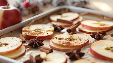 Fototapeta premium Preparing spiced apples for holiday treats