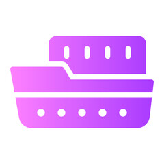 cargo ship gradient icon