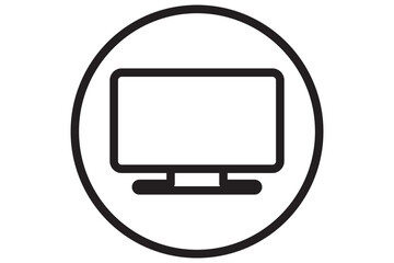 Tv icon set illustration. television sign and symbol