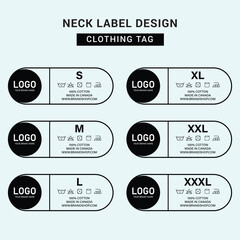 Neck Label Clothing Tag Template Concept Vector or EPS
