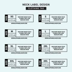 Neck Label Clothing Tag Template Concept Vector or EPS