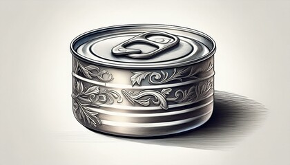 metal can isolated on white background