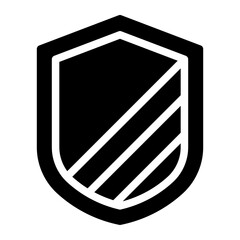 secure shield glyph icon