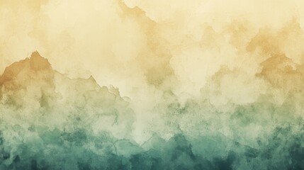 Obraz premium Abstract Watercolor Background with Green and Beige Tones