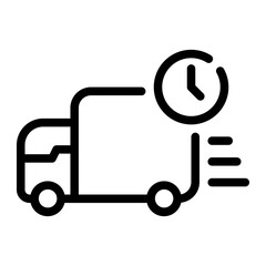 fast delivery line icon