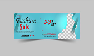 Modern beauty fashion sale promotion social media post and web banner template.