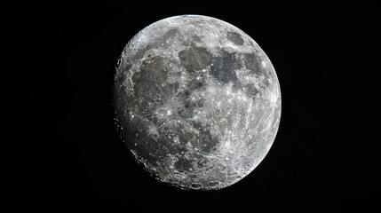 Fototapeta premium Close-up of the Moon in the Night Sky